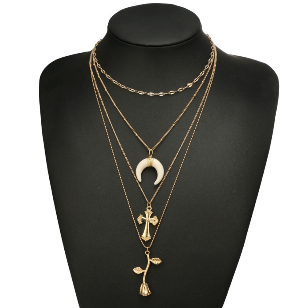 NEW boho multi layer necklace - Picture 2 of 5
